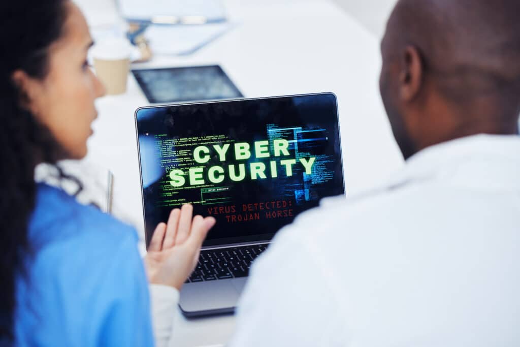 small business owner learning about cybersecurity
