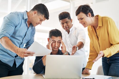 worried employees in need of outsourced IT support